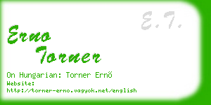 erno torner business card